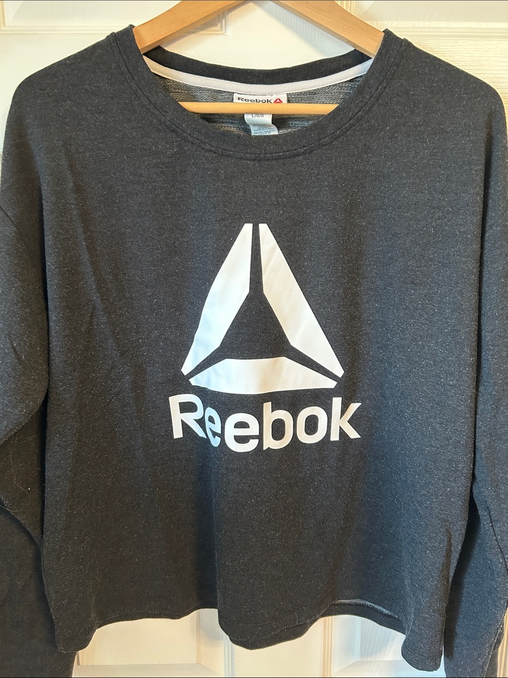 Reebok Charcoal Sweatshirt with White Logo